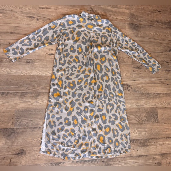 The Drop @VictoriousLogan Cheetah Print Maxi Dress Vetiver Irish Cream NWT Small - Picture 4 of 9